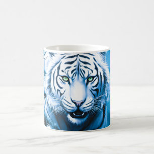 Forest Mystic Wild White Tiger Coffee Mug