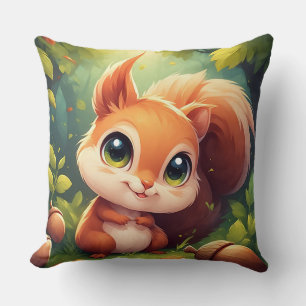 🍂 Forest Nature Gift For Squirrel Lovers 🐿️ Cushion