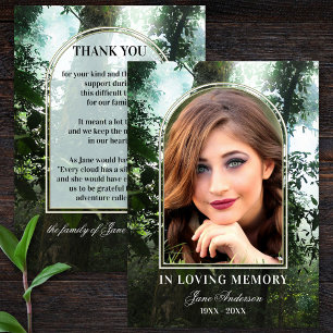 Forest Nature Photo Sympathy Thank You Cards