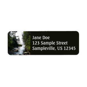 Forest near Hunters Beach at Acadia National Park Return Address Label