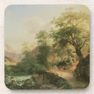 Forest near Vienna, 1852 (oil on canvas) Coaster