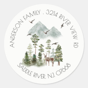 Forest   New Home Address Label Sticker