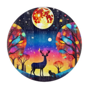 Forest Night Glow Cutting Board