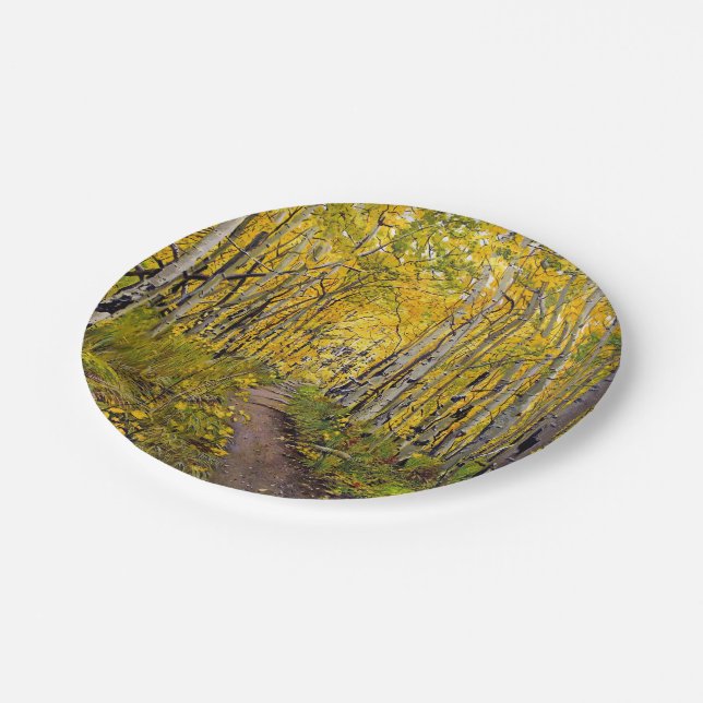 Forest of Aspen Trees Paper Plate (Angled)