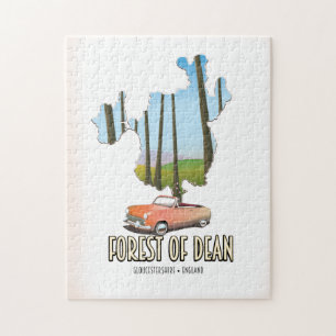 Forest Of Dean Gloucestershire England map Jigsaw Puzzle