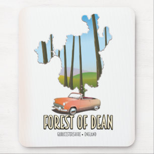 Forest Of Dean Gloucestershire England map Mouse Pad