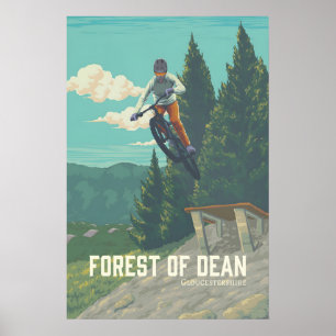 Forest of Dean Mountain Biking Travel Poster