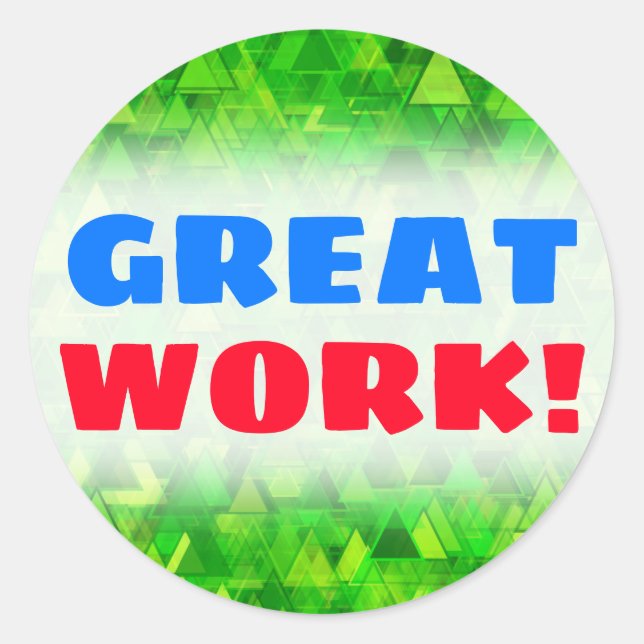 "Forest" of Green Triangle Shapes Pattern Sticker (Front)