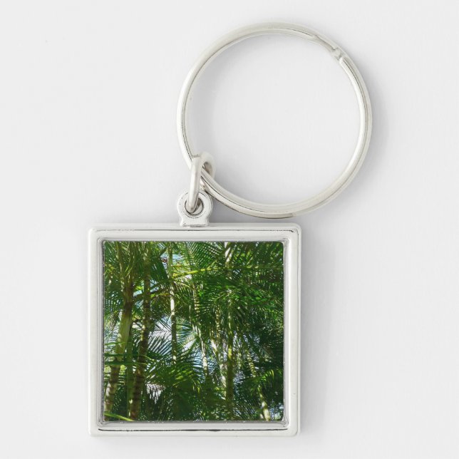 Forest of Palm Trees Tropical Nature Key Ring (Front)
