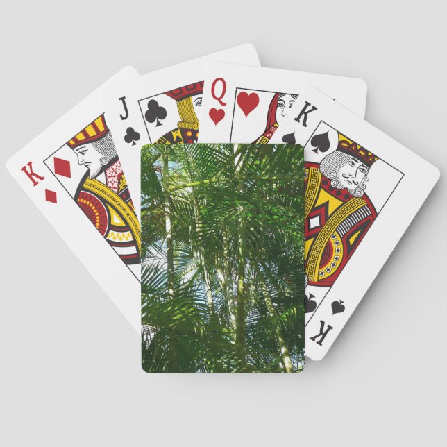 Forest of Palm Trees Tropical Nature Playing Cards (Back)