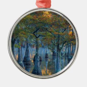 Forest of Pond Cypress Trees Metal Ornament