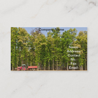 Forest of Shorea robusta & tractor in countryside Business Card