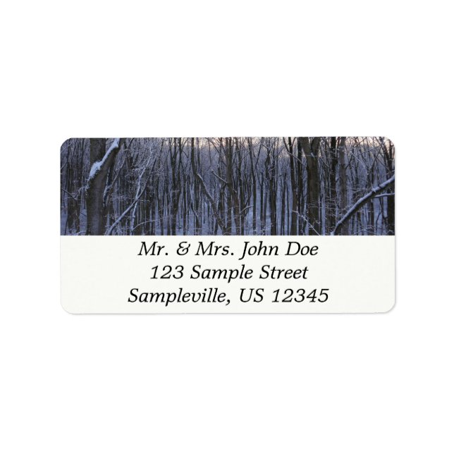 Forest of Snowy Trees Label (Front)