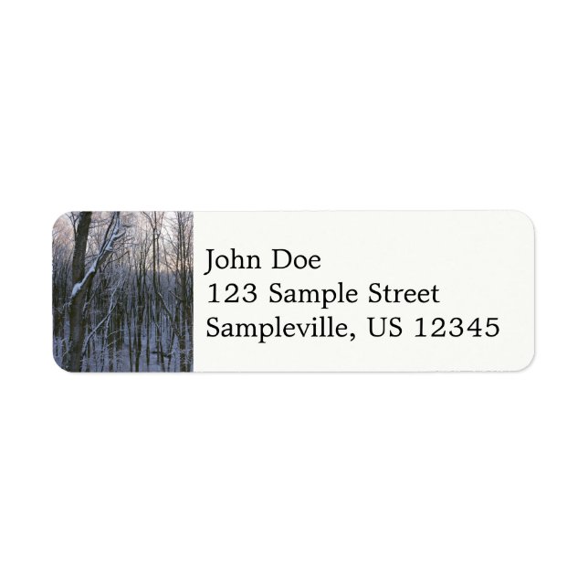 Forest of Snowy Trees Return Address Label (Front)