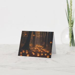 Forest of Spirt Pumpkins Thank You Card
