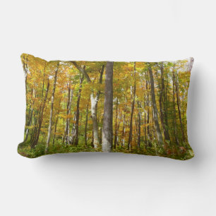 Forest of Yellow Leaves Autumn Landscape Lumbar Cushion