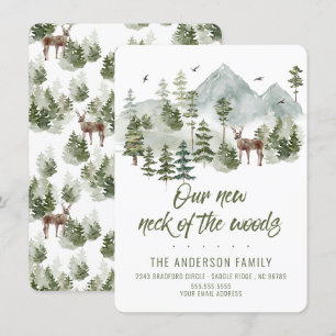Forest Our New Neck of the Woods Moving Invitation