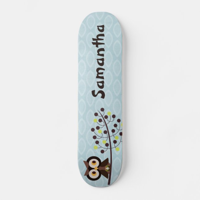 Forest Owl Woodland Hoot Comp Skateboard (Front)