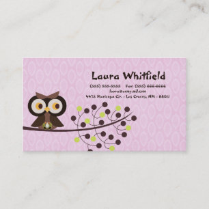 Forest Owl Woodland Hoot Night Business Card