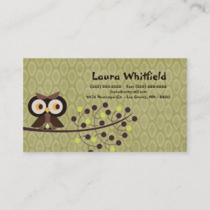 Forest Owl Woodland Hoot Night Business Card
