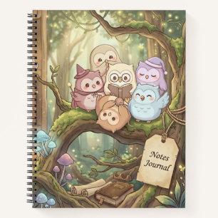 Forest Owls Spiral Notebook