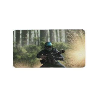 Forest Paintball Battle Label