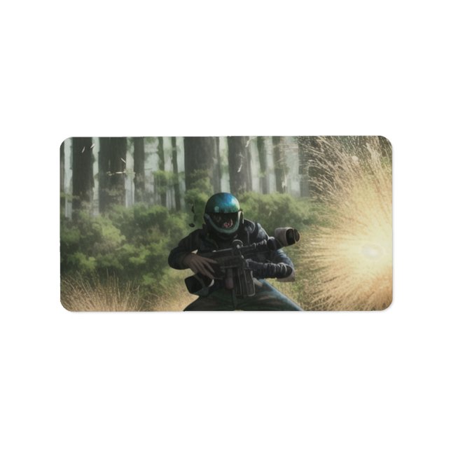 Forest Paintball Battle Label (Front)