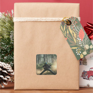 Forest Paintball Battle Square Sticker