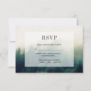 Forest Painterly Landscape RSVP Card