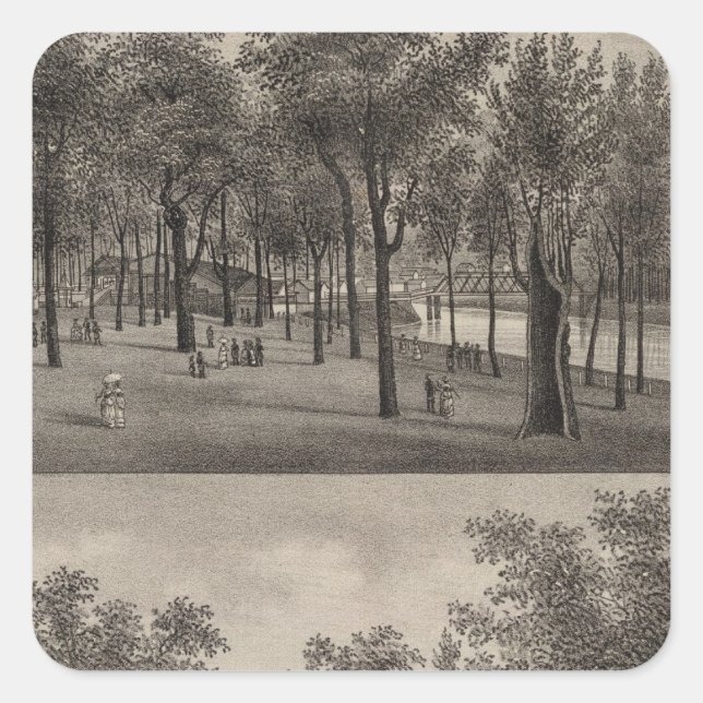 ForeSt. Park, Ottawa, Kansas Square Sticker (Front)