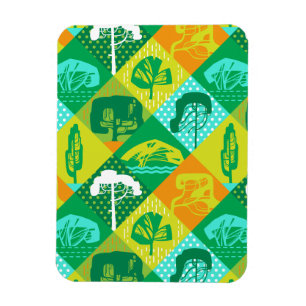 Forest patchwork magnet