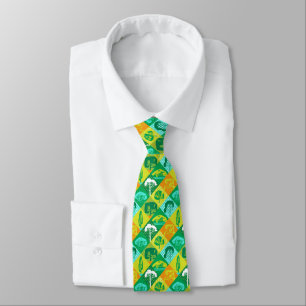 Forest patchwork tie