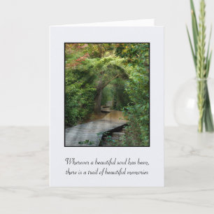 Forest Path In Sunbeams Sympathy  Card