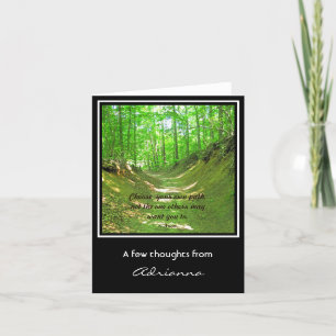 Forest Path Personalised Note Card