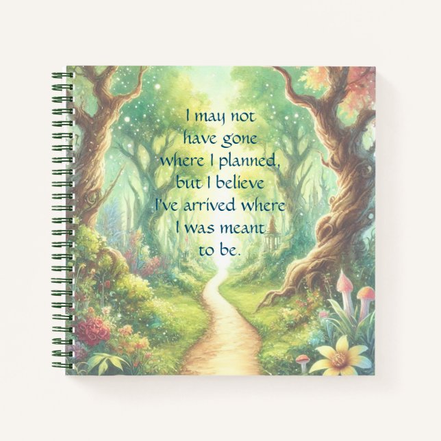 Forest Path & Quote Notebook (Front)