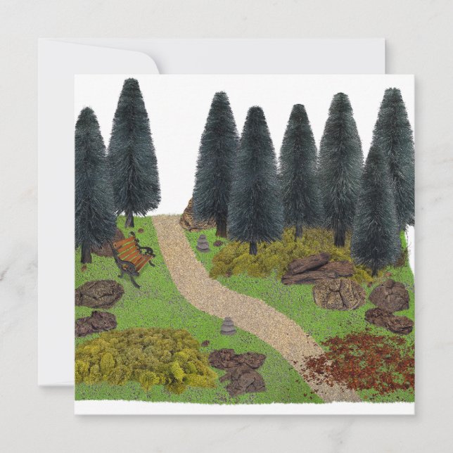 Forest Path through the Park Invitation (Front)