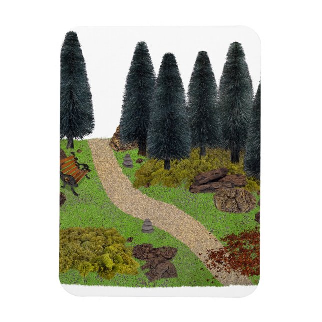 Forest Path through the Park Magnet (Vertical)