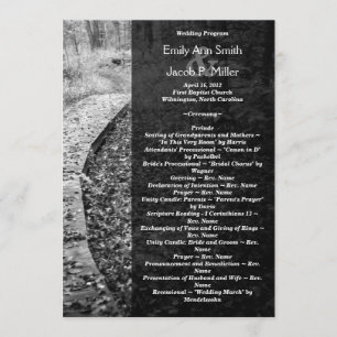 Forest Path Wedding Program