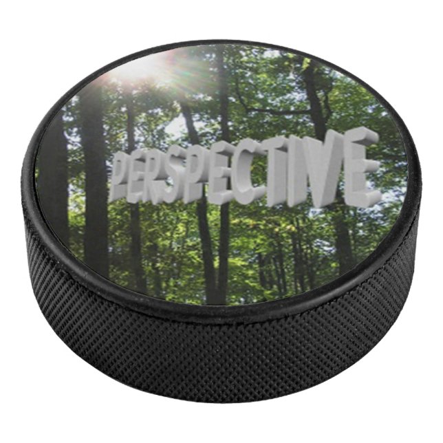 Forest Perspective Hockey Puck (3/4)