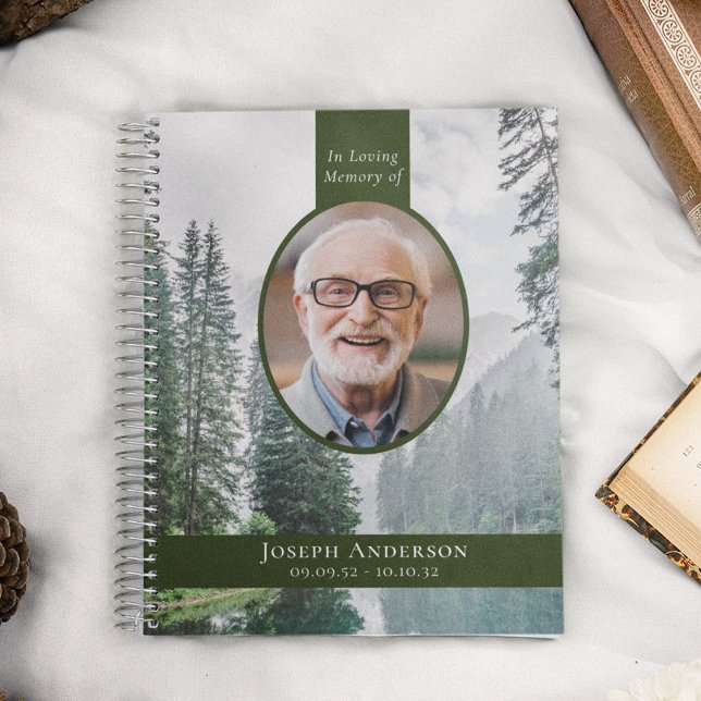 Forest Photo Funeral Budget Guest Book (Creator Uploaded)