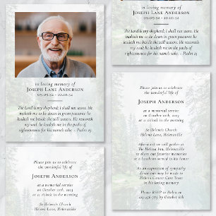 Forest Photo Funeral Memorial Celebration of Life Invitation