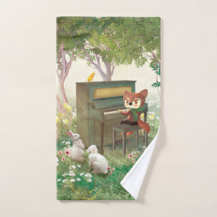 Forest Piano Concert Hand Towel