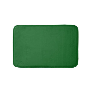Forest Pine Green Solid Colour Bath Mat