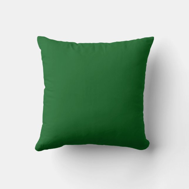 Forest Pine Green Solid Colour Cushion (Back)