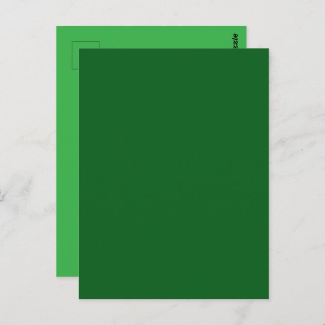 Forest Pine Green Solid Colour Postcard (Front/Back)
