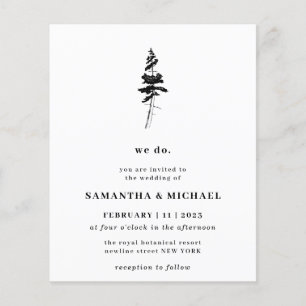 Forest Pine Tree Indie Rustic we do budget Flyer