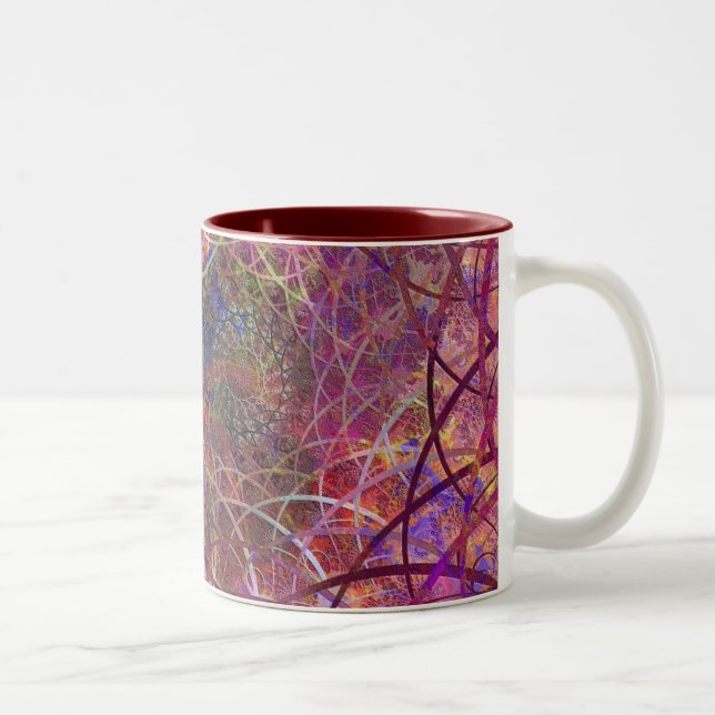 forest plastic Two-Tone coffee mug (Right)