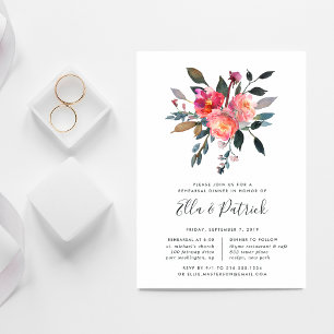 Forest Posy Rehearsal Dinner Invitation