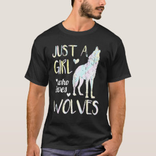 Forest Predator Animal Howling Wolf Women Girls Wo T-Shirt