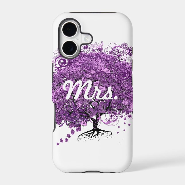 Forest Purple Heart Leaf Tree Wedding (Back)